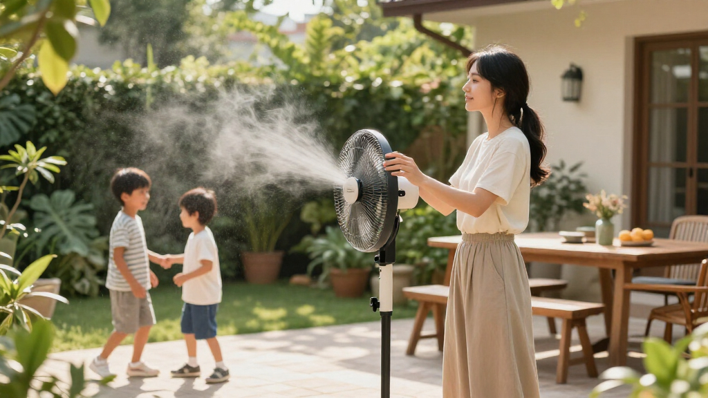 outdoor misting fan for patio