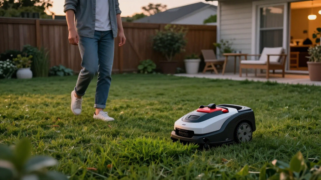 robotic lawn mower for quiet night mowing