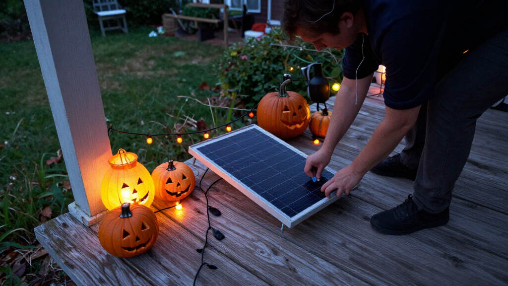 solar powered Halloween decorations