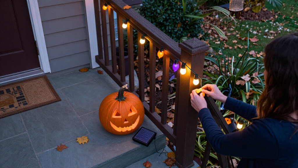 solar powered outdoor Halloween lights