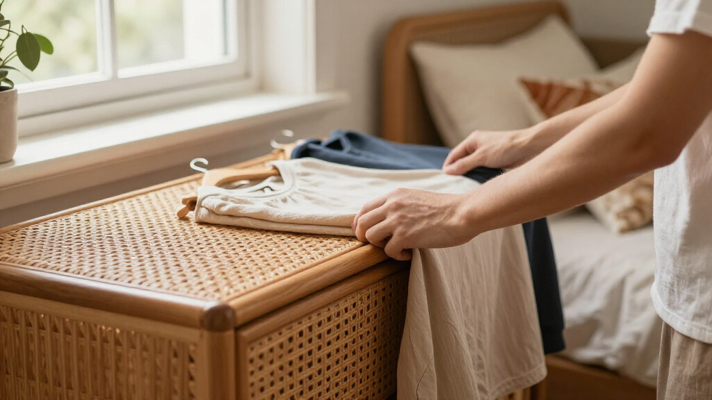 rattan dresser