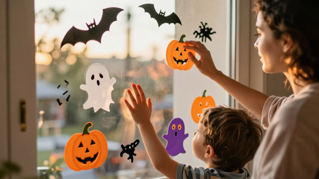 Halloween window clings