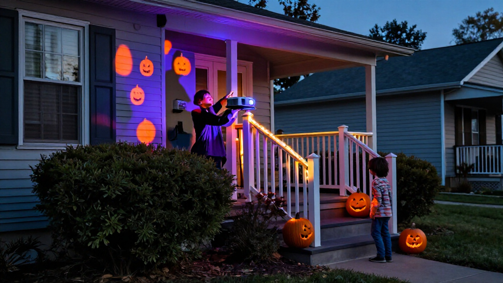 smart Halloween projector lights