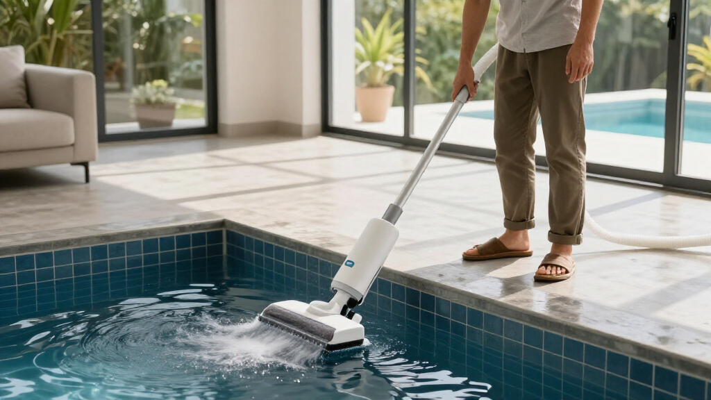 pool vacuum for fine particles