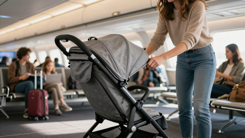 compact travel strollers overhead bin premium