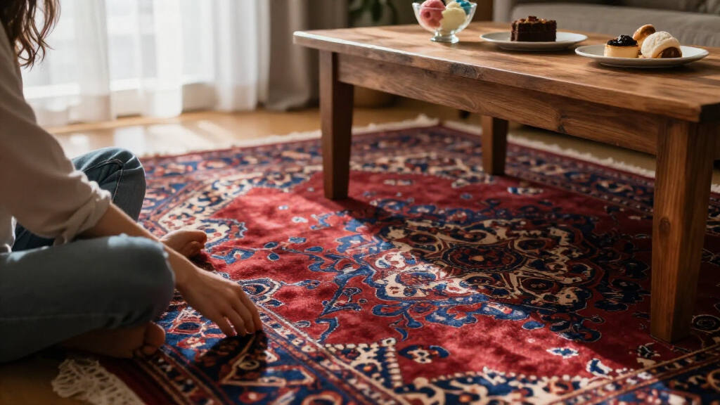 yilong vintage overdyed silk carpet