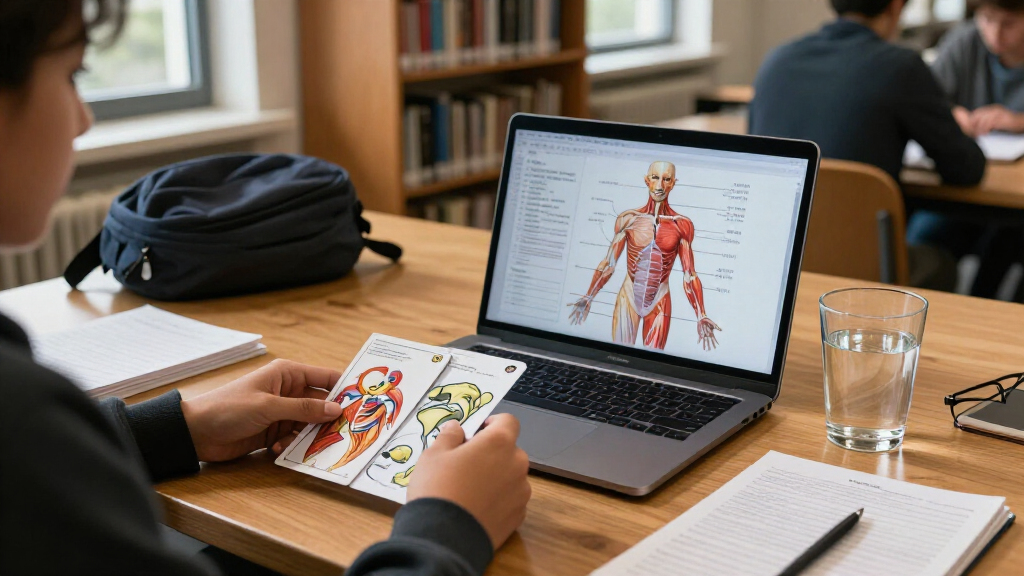 educational anatomy flashcards for students