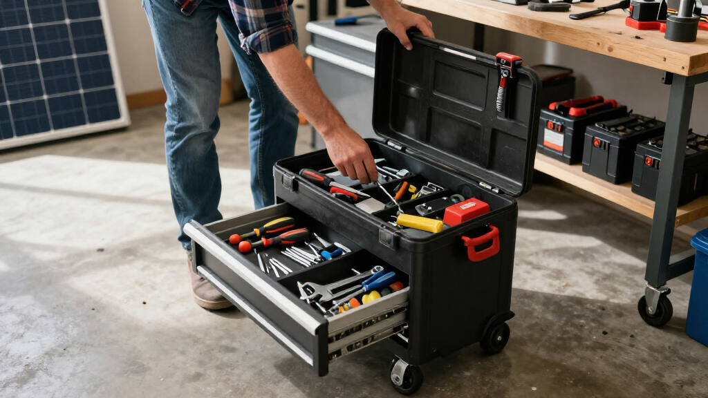 rolling tool chest for emergency tools