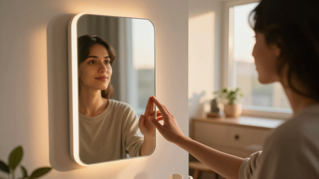 smart mirror with lighting