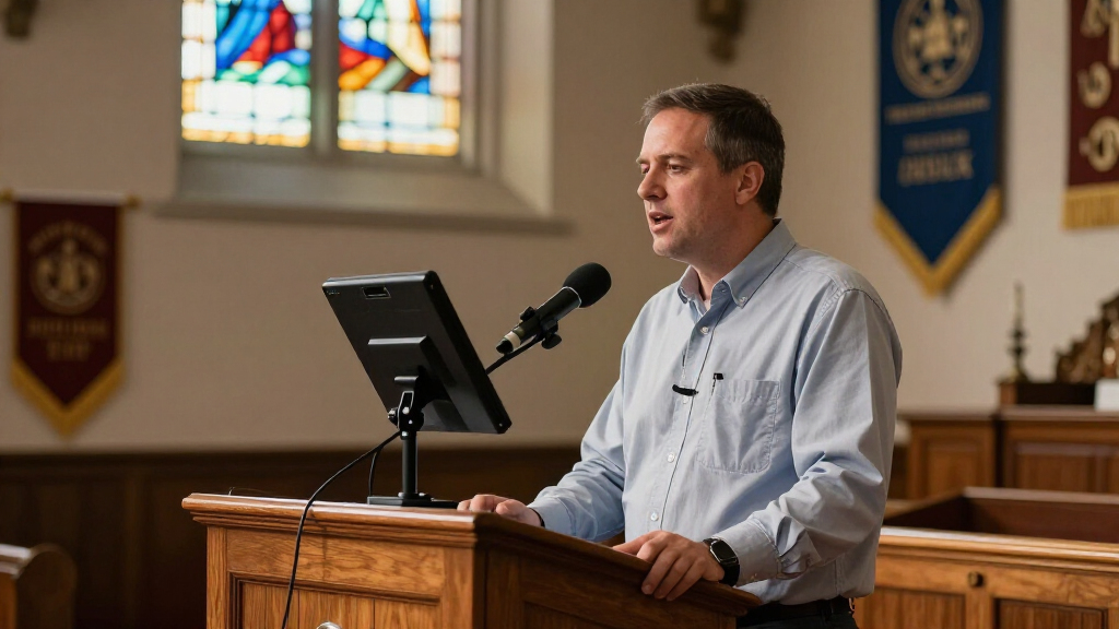 teleprompter for sermon recording