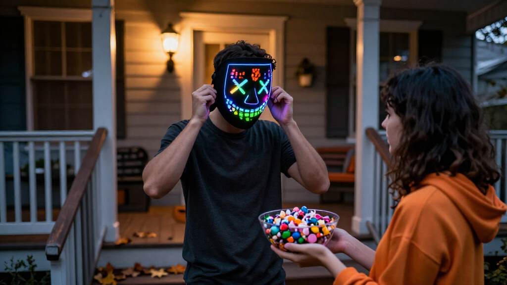 smart LED Halloween masks