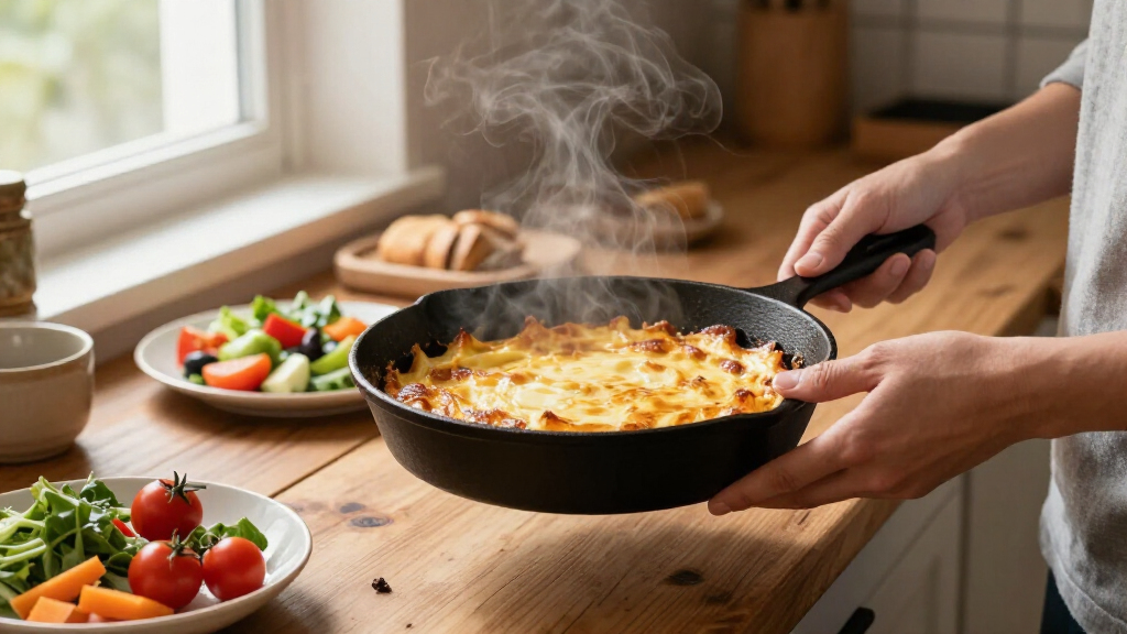 cast iron skillet set for oven to table meals