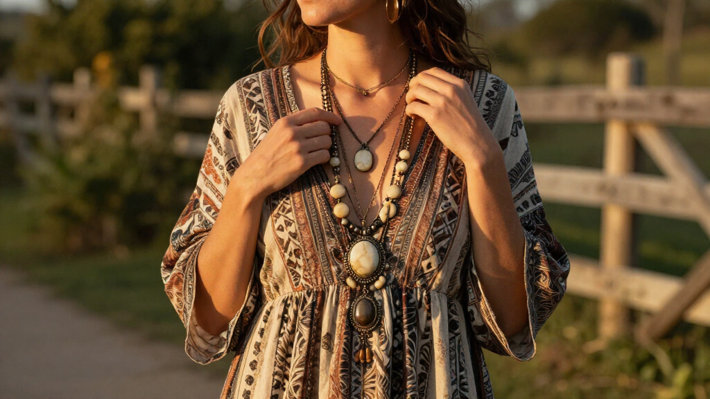 boho chic layered necklaces