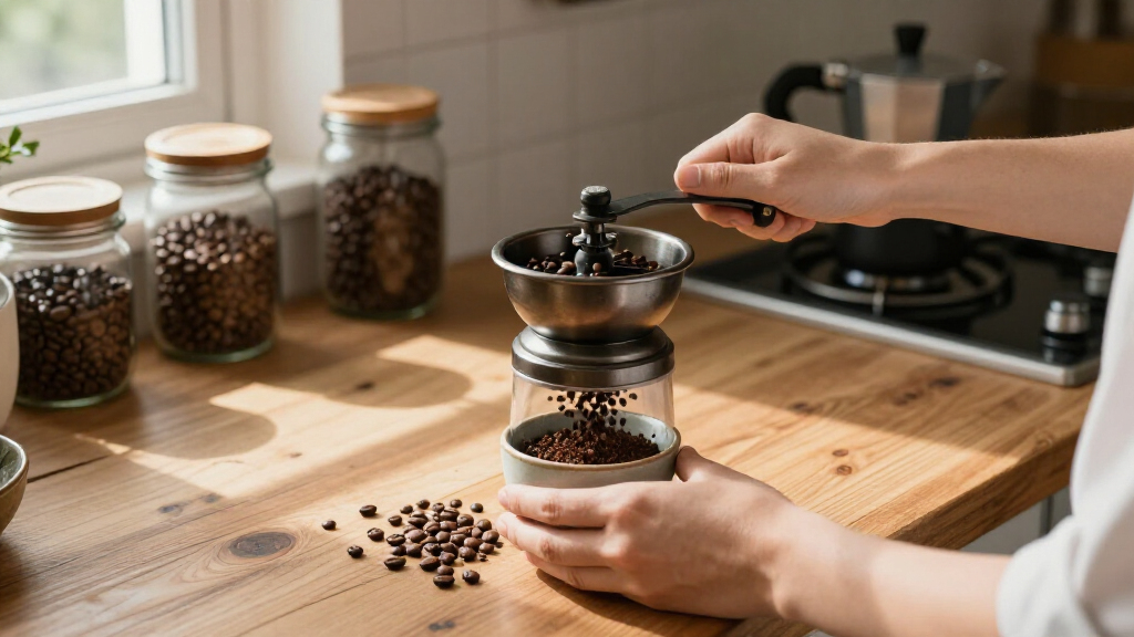 burr coffee grinder with stepless adjustment