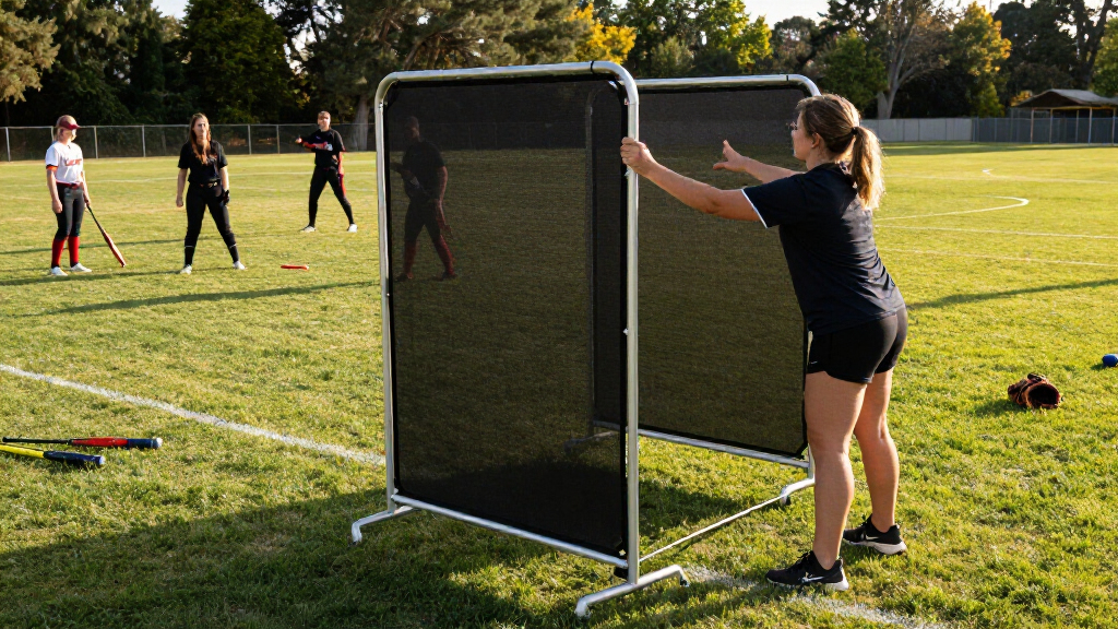 portable softball backstop screens for practice fields