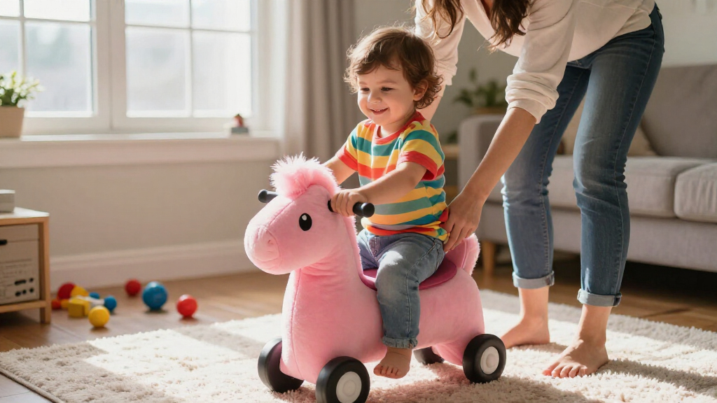 plush ride on pony for kids