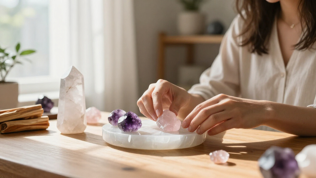 selenite crystal charging plates