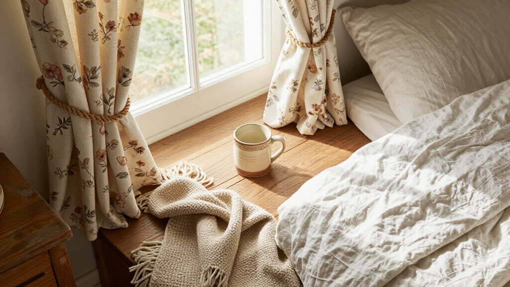window treatments for a charming country bedroom