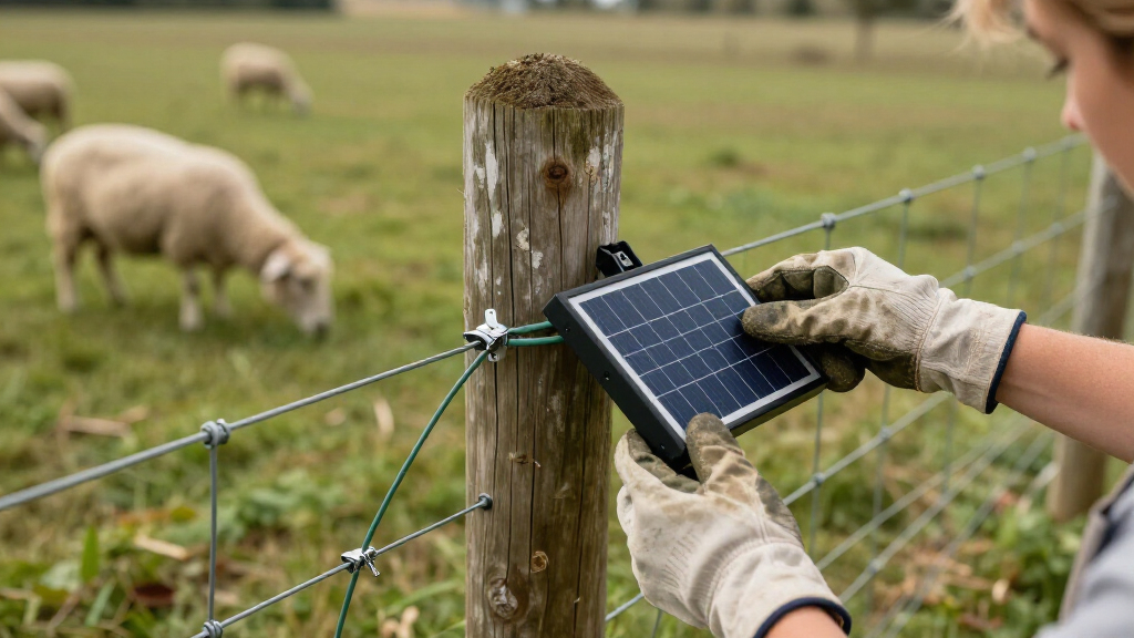 solar electric fence charger for small farms