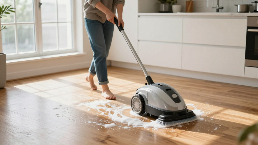 electric floor scrubber