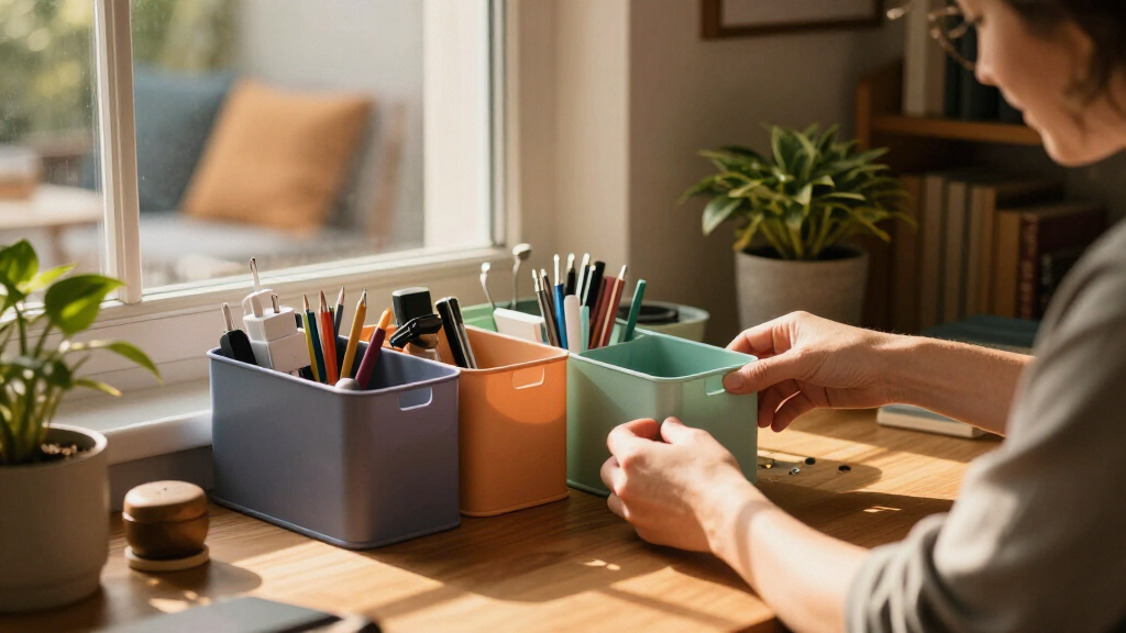 desk organization bins