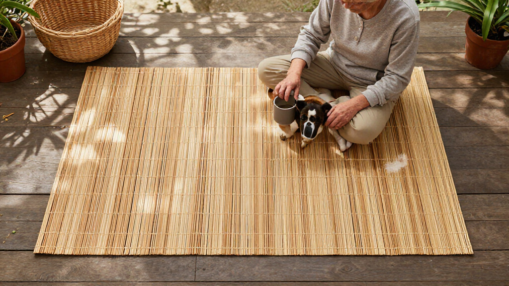 yilong eco friendly bamboo silk rug