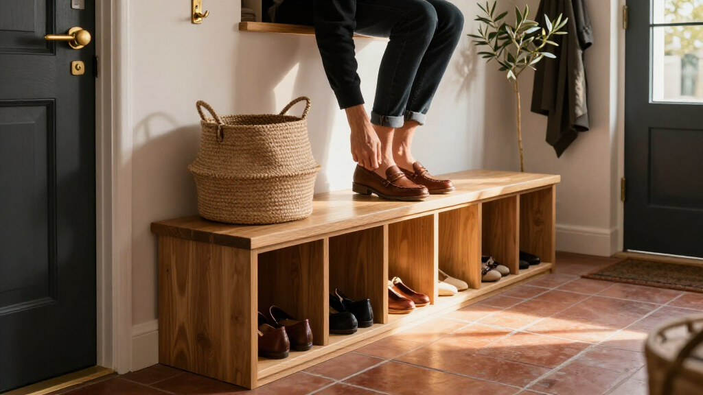 entryway benches with shoe storage