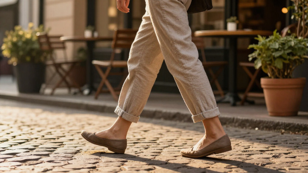 best pants and flat shoes