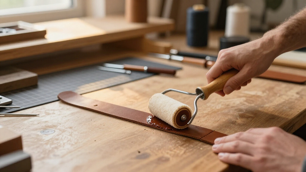 best edge paint roller for leather crafting