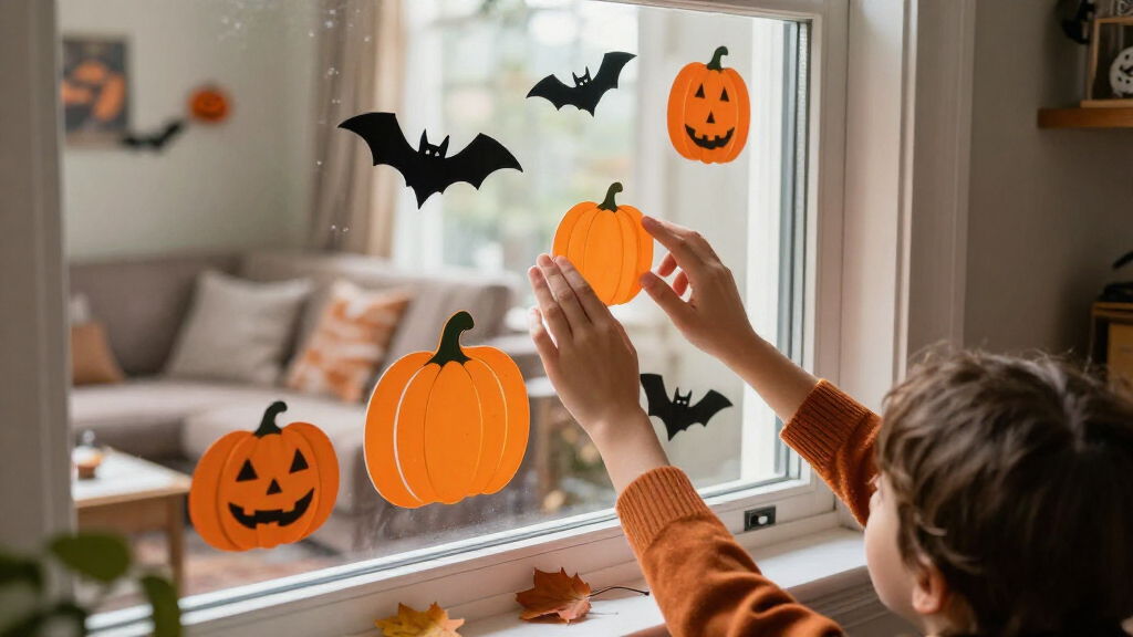 Halloween window clings