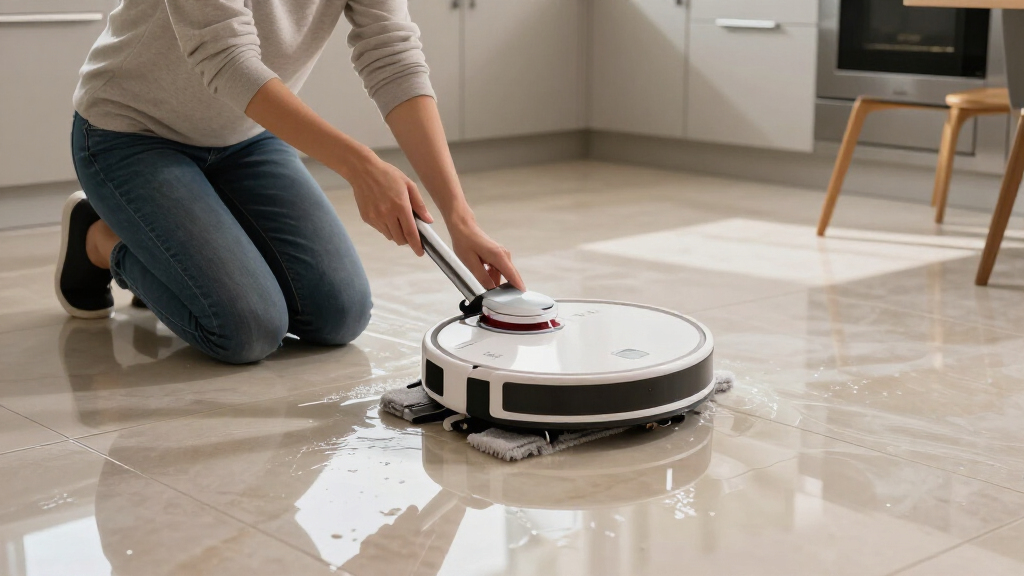 robot vacuum mop combo for tile floors