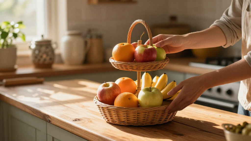 3 tier fruit basket stand