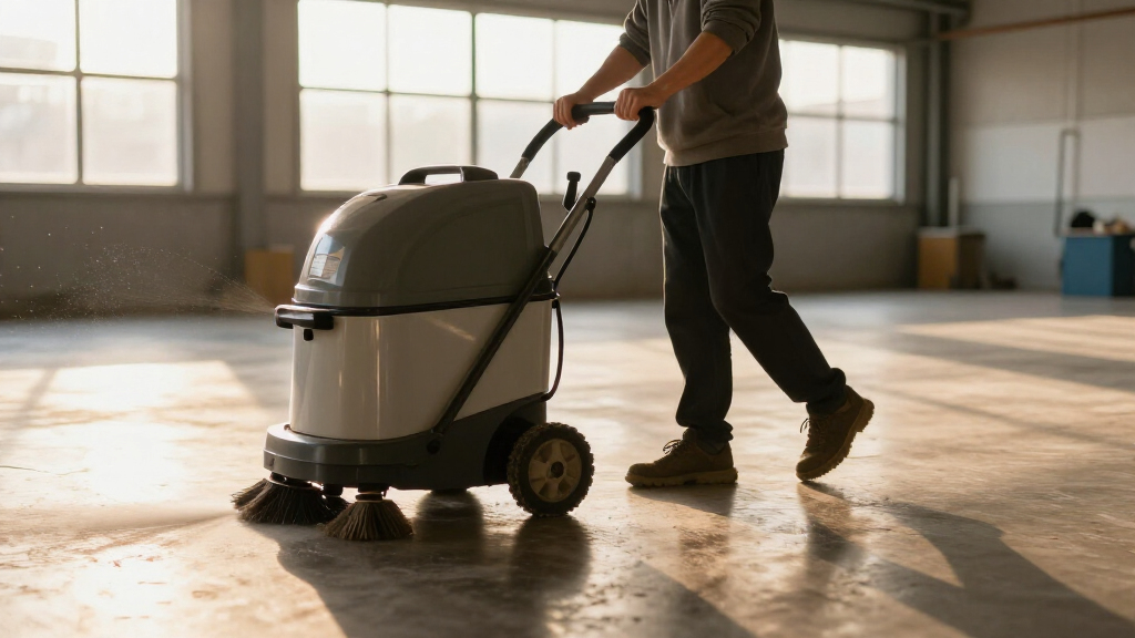 commercial floor scrubber