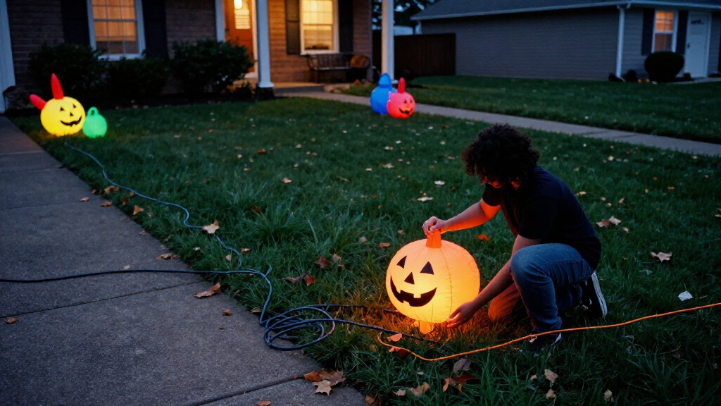 Halloween inflatable yard decorations