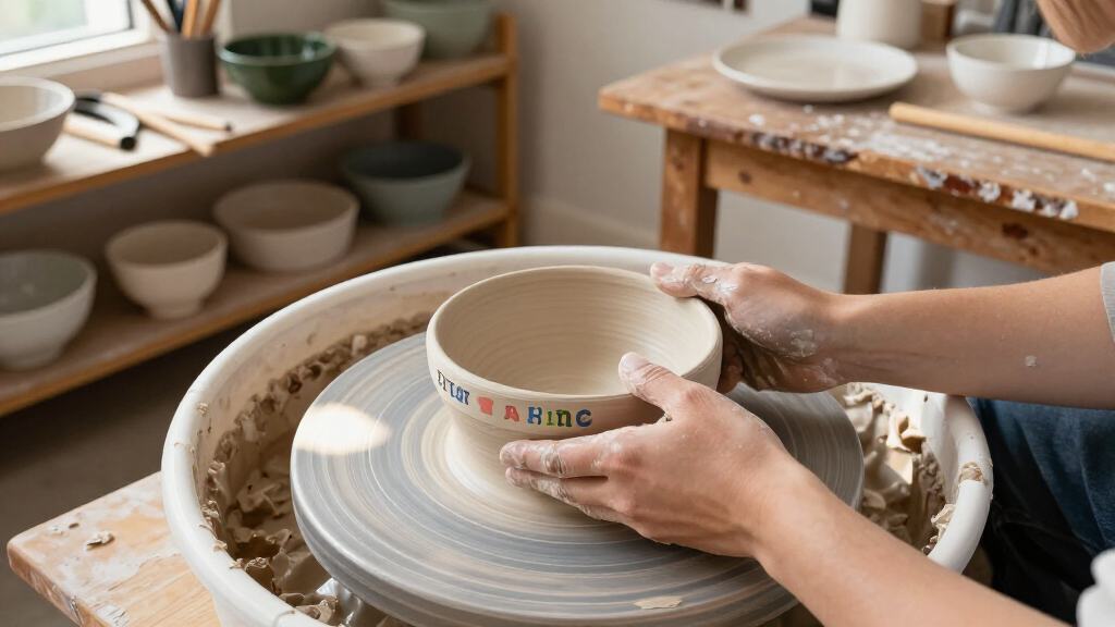ceramic personalized dog bowl
