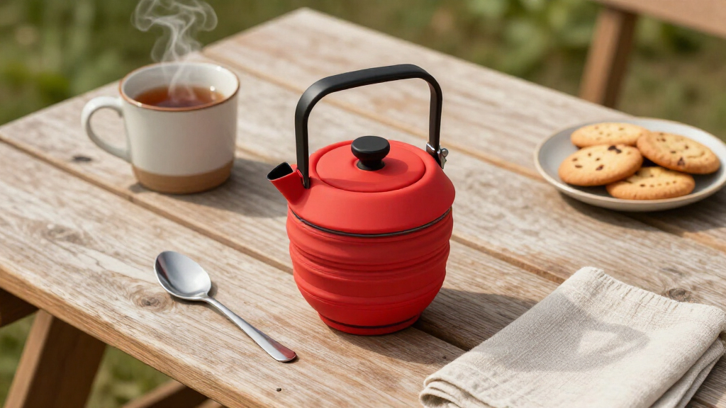 collapsible silicone travel kettle