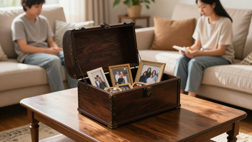 lockable storage chest for family records
