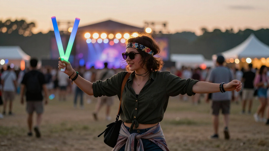 music festival LED glow sticks