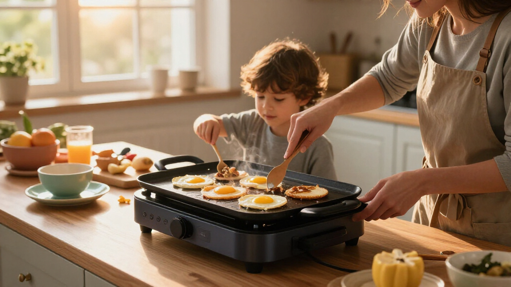 electric griddle for busy families