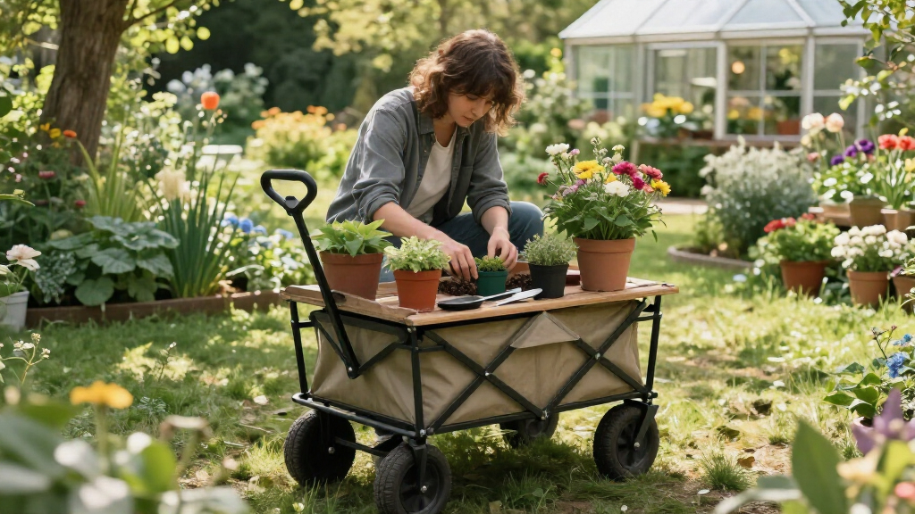 best rolling garden seat cart