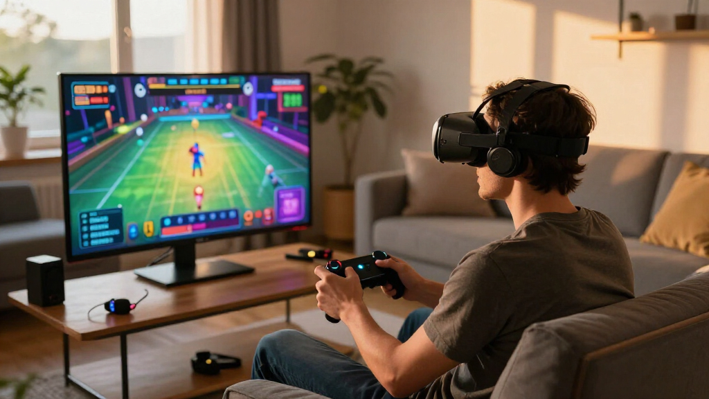 virtual reality pinball setup