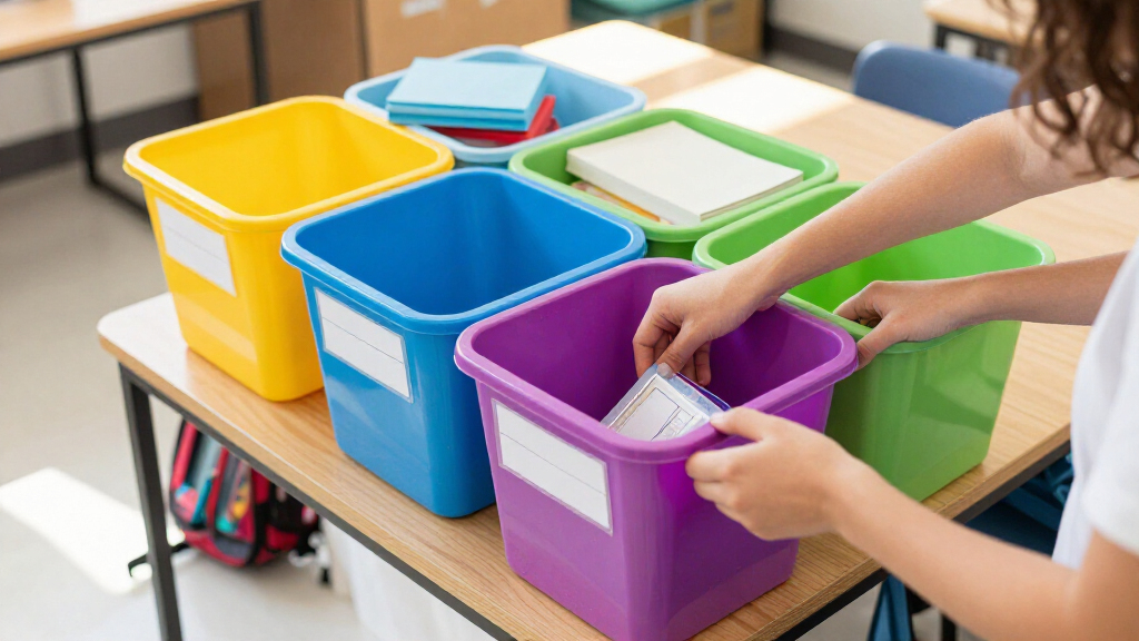 student organization storage bins