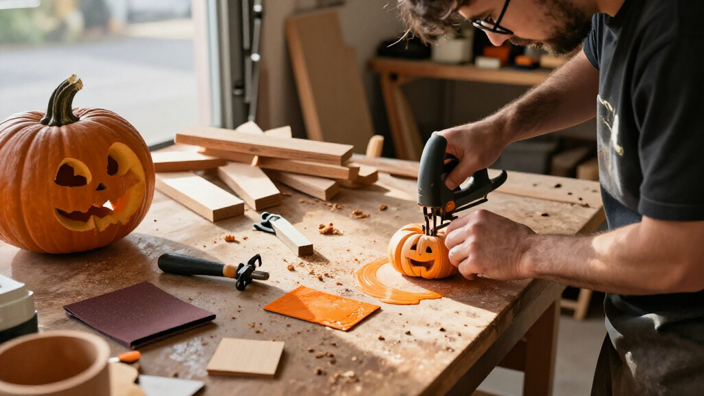 Halloween woodworking project supplies