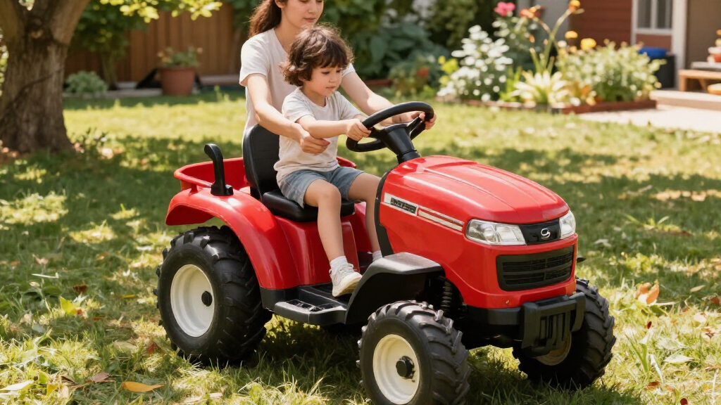 electric ride on tractor with trailer