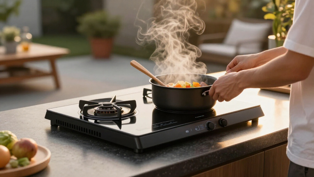 premium induction cooktops with integrated ventilation
