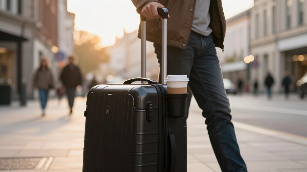 best carry on suitcases with cup holder