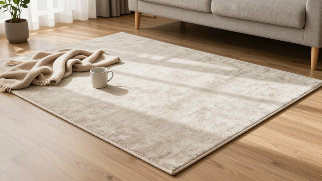 yilong neutral palette silk carpet
