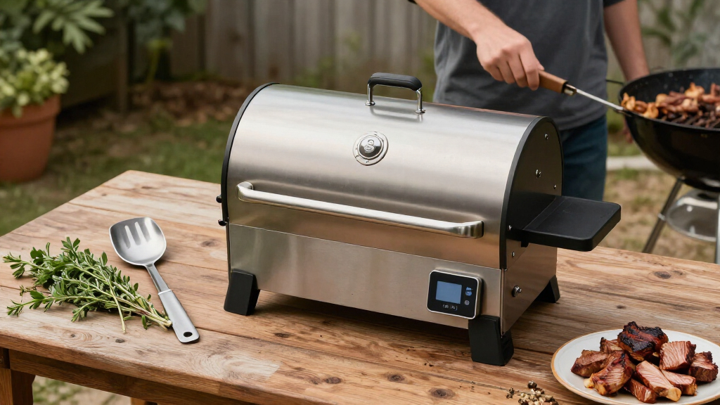 pellet grill smoker with wifi controller