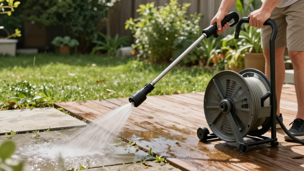 pressure washer with hose reel