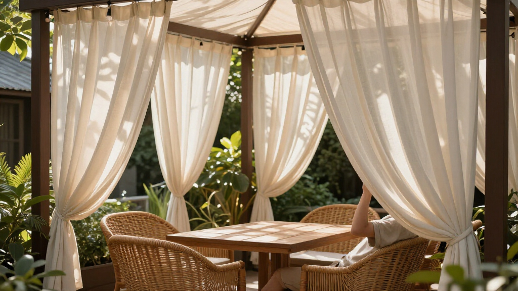 outdoor patio gazebo curtains